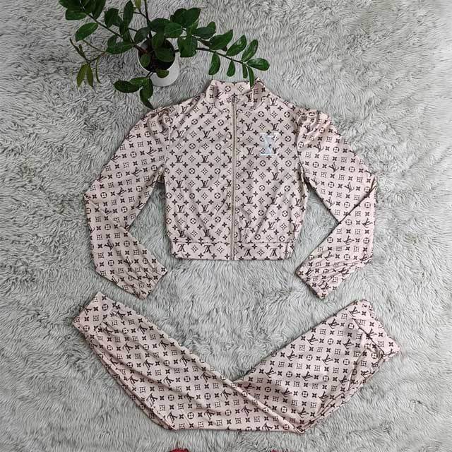 Embroidery Printed Long Sleeve Jogging Suit
