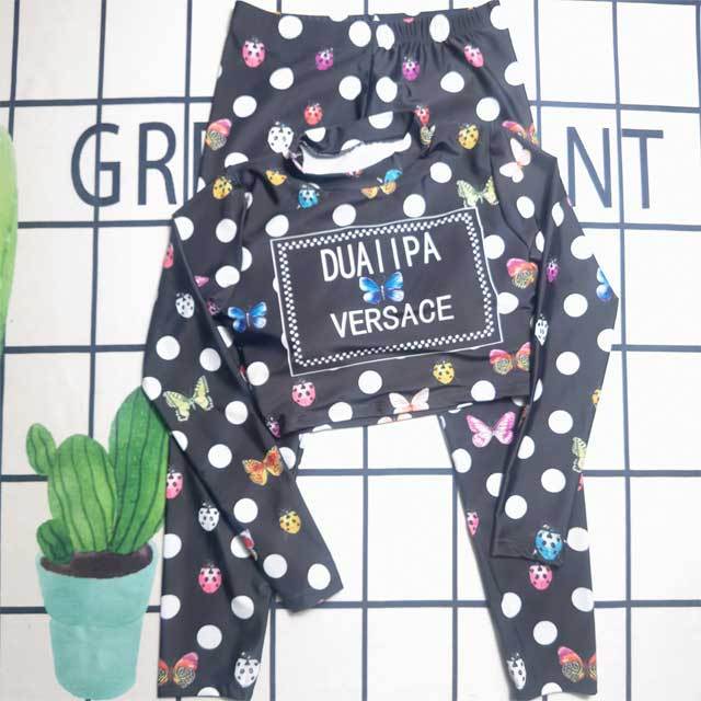 Polka Dots Casual Tracksuit Set