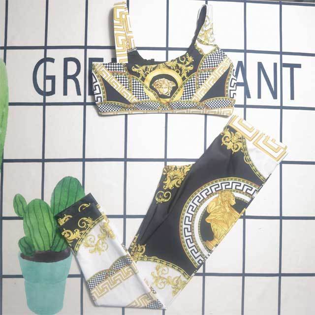 Printed Tank Top Skinny Jogger Set