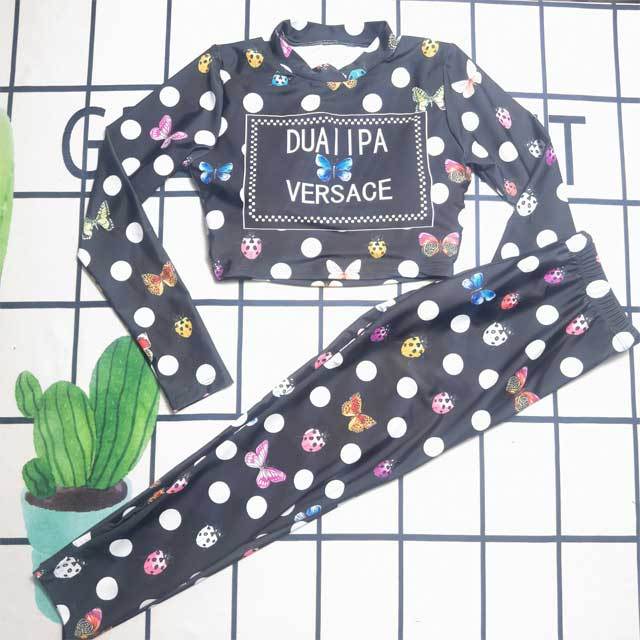 Polka Dots Casual Tracksuit Set