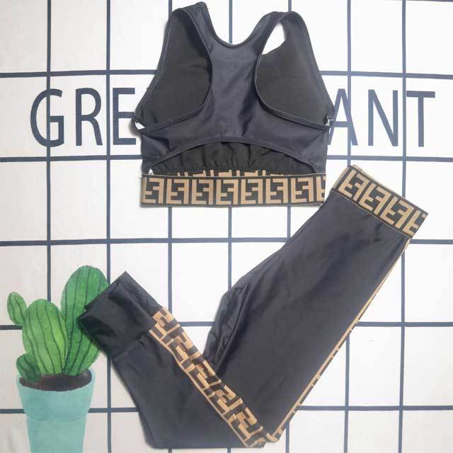 Letter Print Tank Top Skinny Jogging Suit