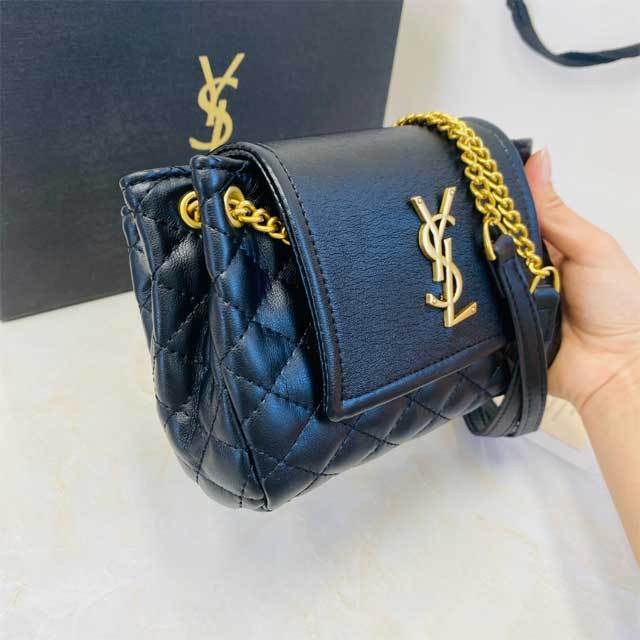 Metal Logo Leather Fashion Crossbody Mini Bag