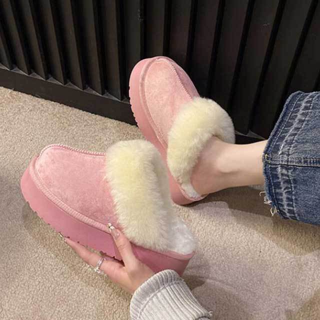 New Winter Outerwear Home Thick-soled Furry Slippers