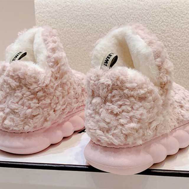 Solid Color Furry Ankle Snow Boots