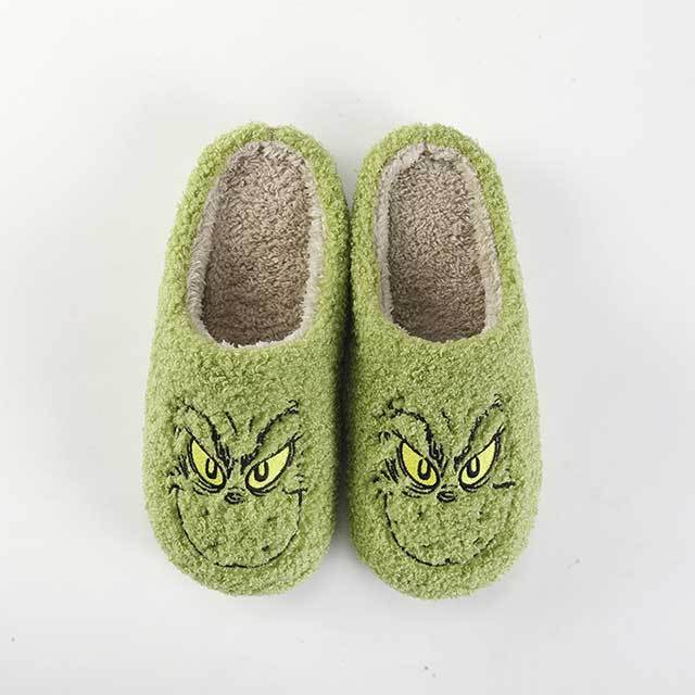 New Christmas Grinch Warm Winter Cotton Slippers