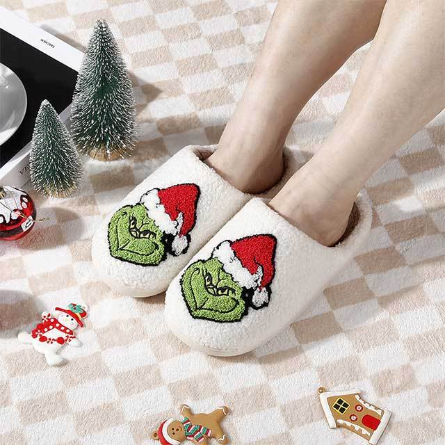 Christmas Fashion Design Comfortable Furry Shoes