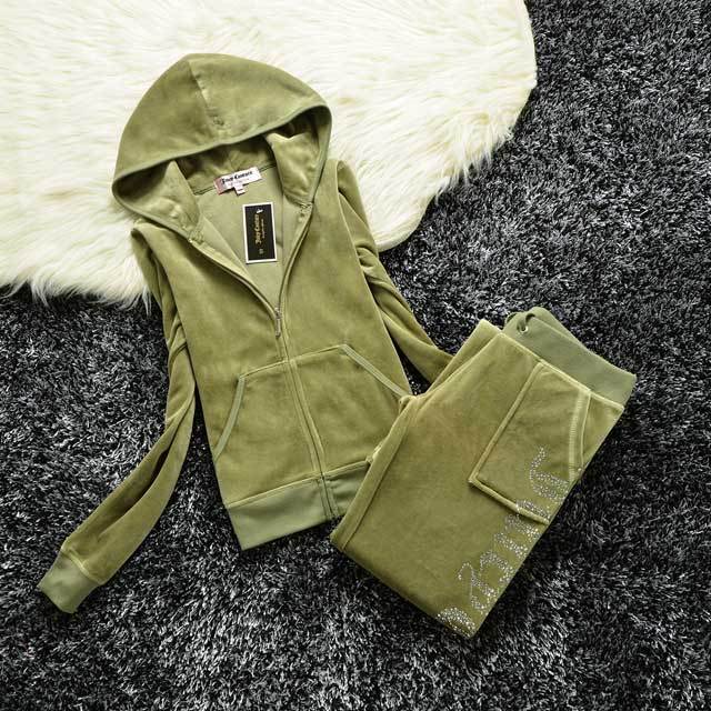 Rhinestones Velvet Casual Tracksuit Set