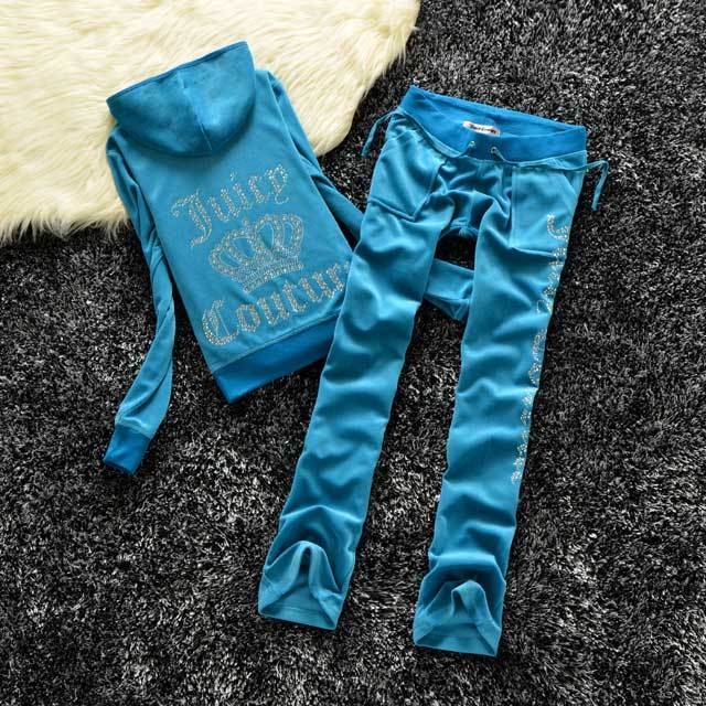 Rhinestones Velvet Casual Tracksuit Set