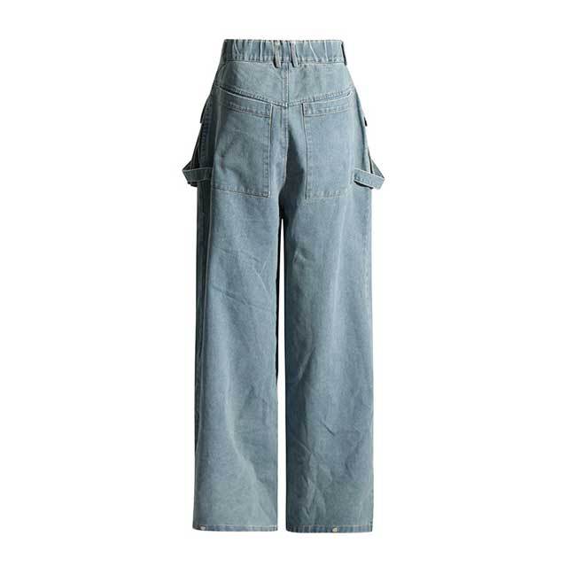 Big Pockets High Waist Wide Leg Cargo Jeans