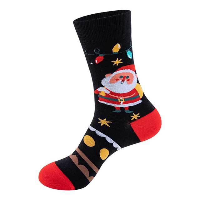 Santa Claus Christmas Tree Pattern Crew Socks