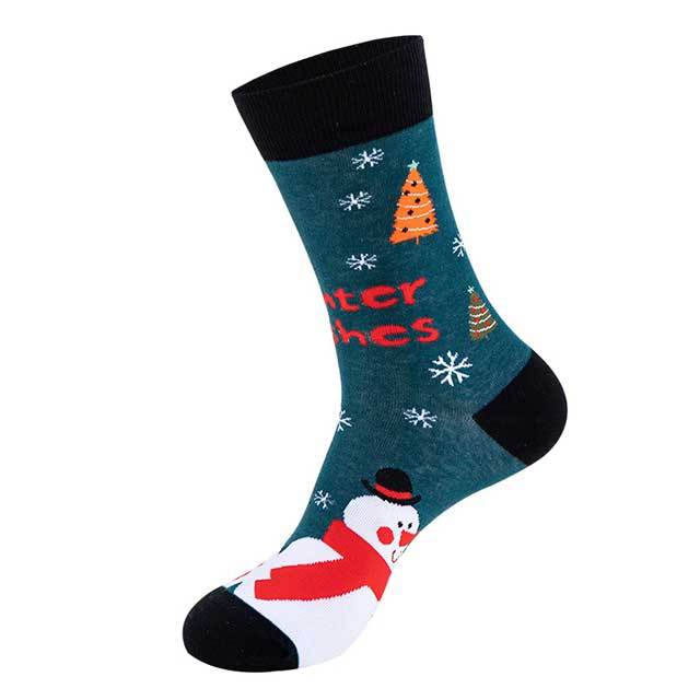 Santa Claus Christmas Tree Pattern Crew Socks