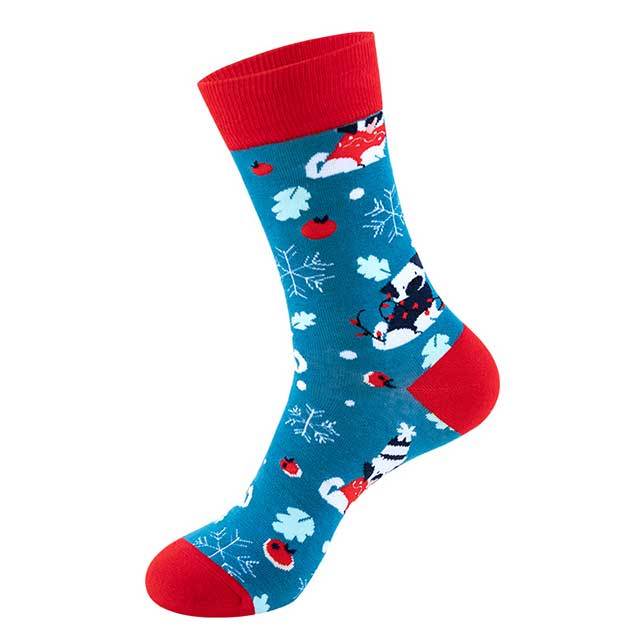 Santa Claus Christmas Tree Pattern Crew Socks