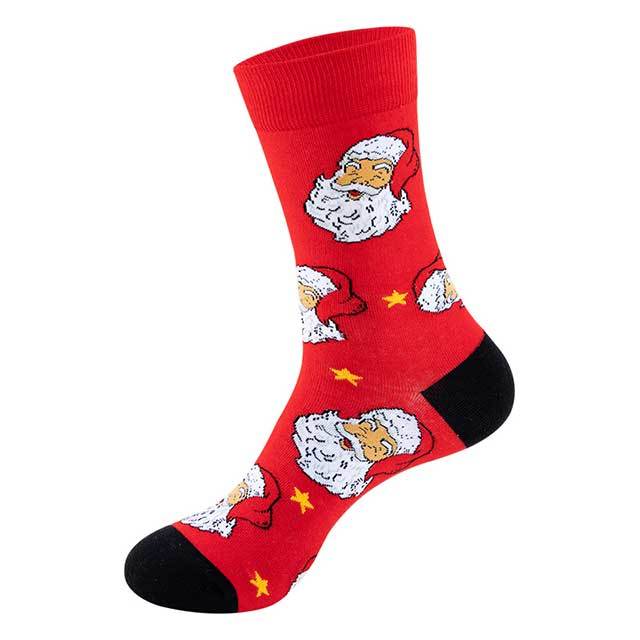 Santa Claus Christmas Tree Pattern Crew Socks