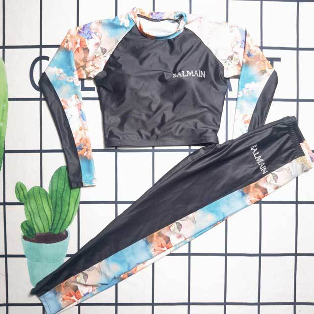 Printed Long Sleeve Skinny Jogger Set