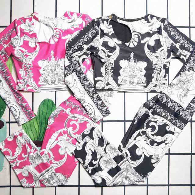 Fashion Print Casual Tracksuit Set