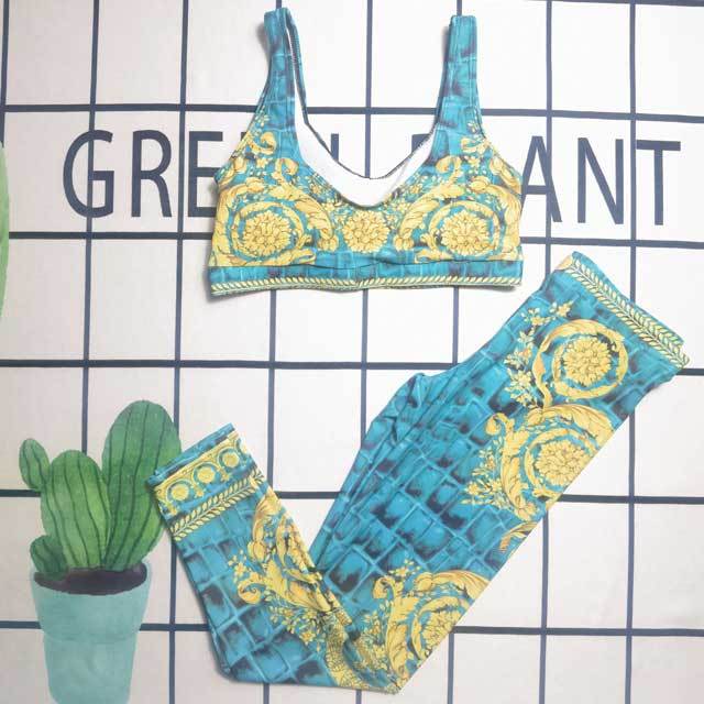 Printed Tank Top Jogging Pants Set