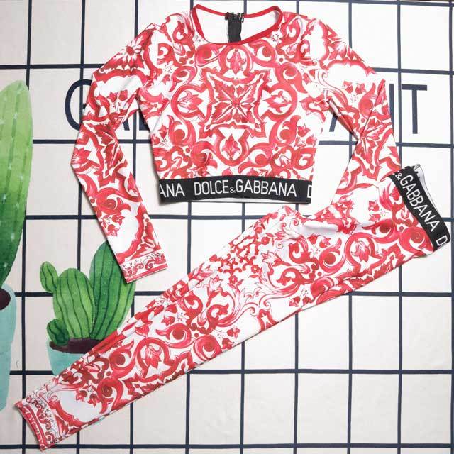 Printed Casual Long Sleeve Tracksuit