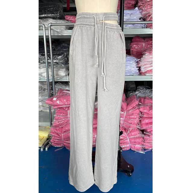 Cut Out Drawstring Vintage Casual Pant