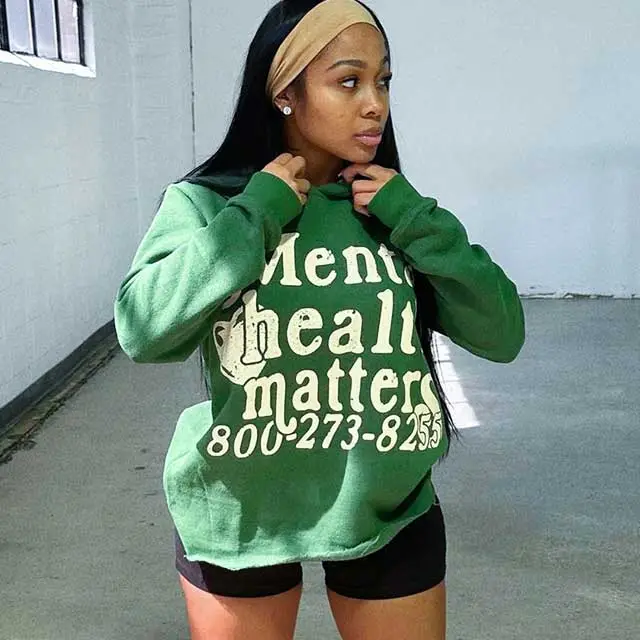 Letter Print Hooded Sweatshirts