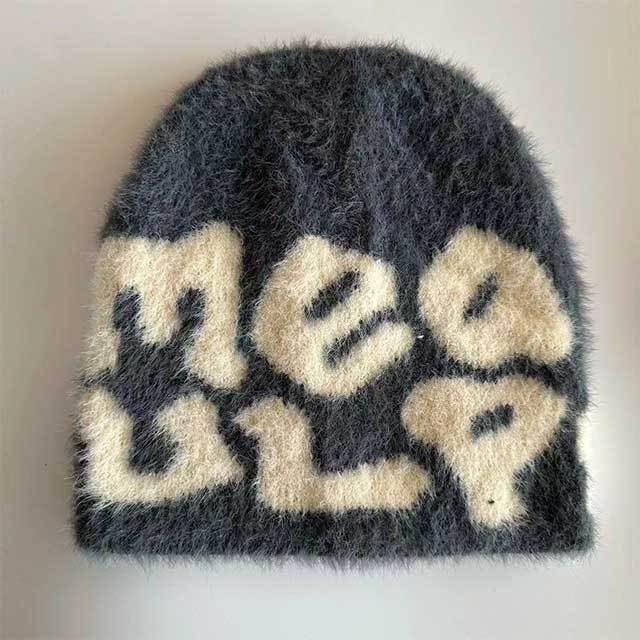 Furry Style Knitted Hat Beanie