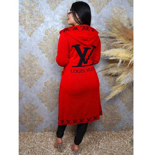 Knit Hooded Cardigan Coat
