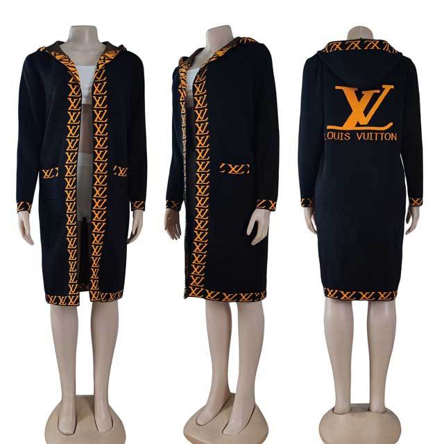 Knit Hooded Cardigan Coat