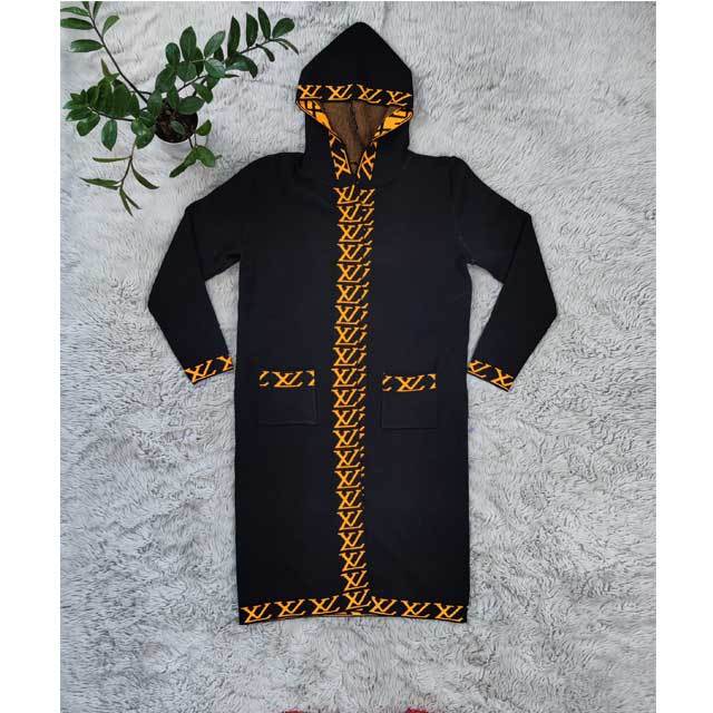Knit Hooded Cardigan Coat