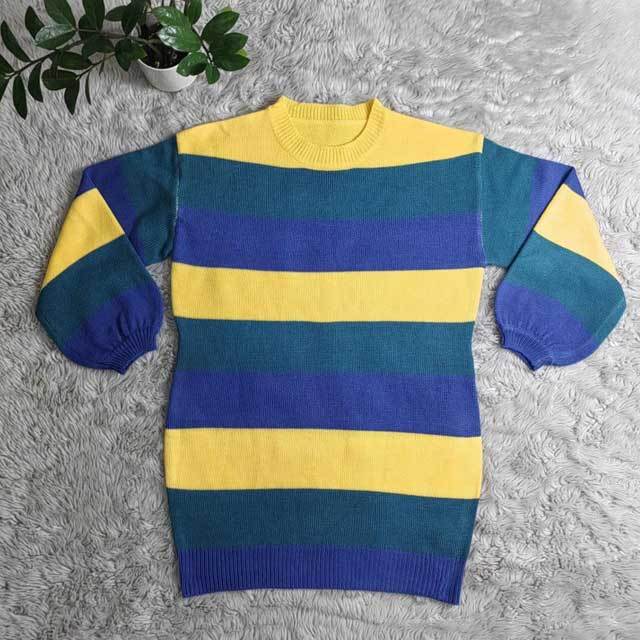 Knit Color Block Sweater Dress