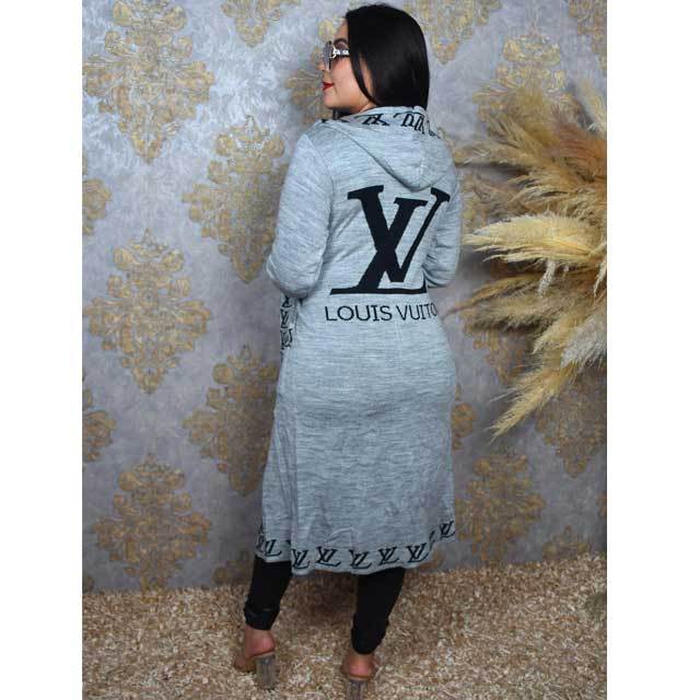 Knit Hooded Cardigan Coat