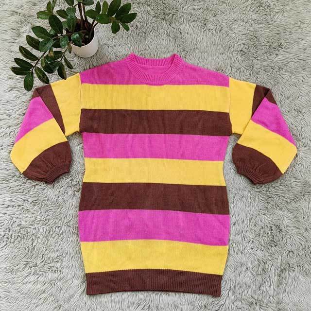 Knit Color Block Sweater Dress