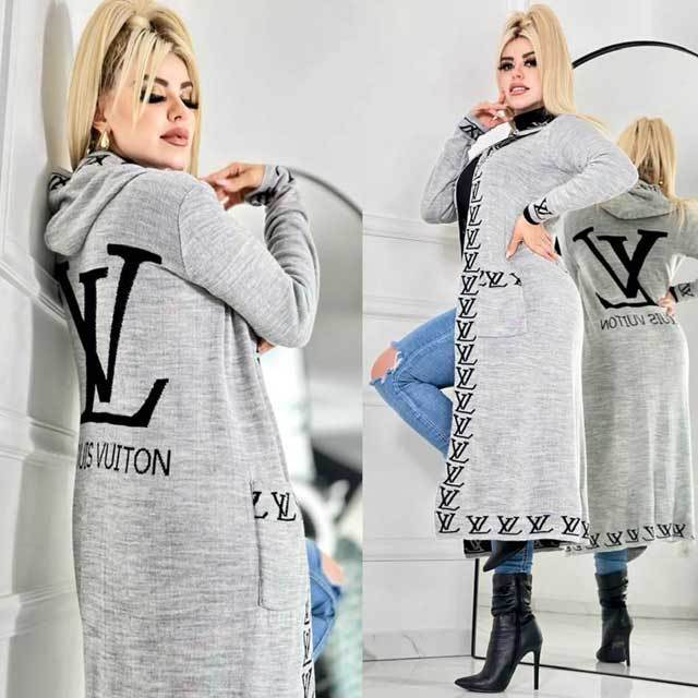 Knit Hooded Cardigan Coat
