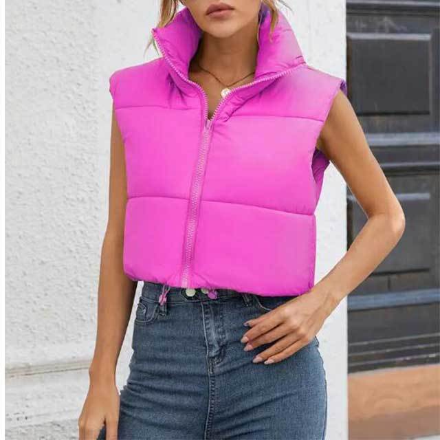 Casual Sleeveless Stand Collar Vest Jacket