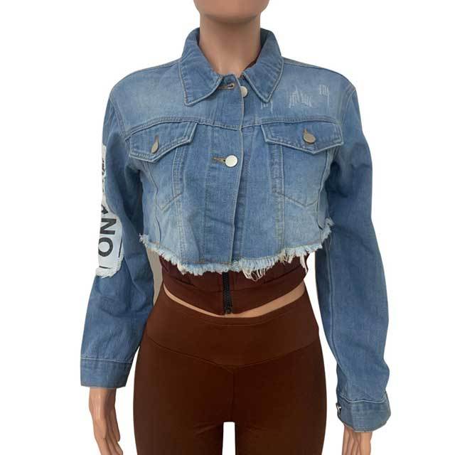 Chic Crop Denim Jacket
