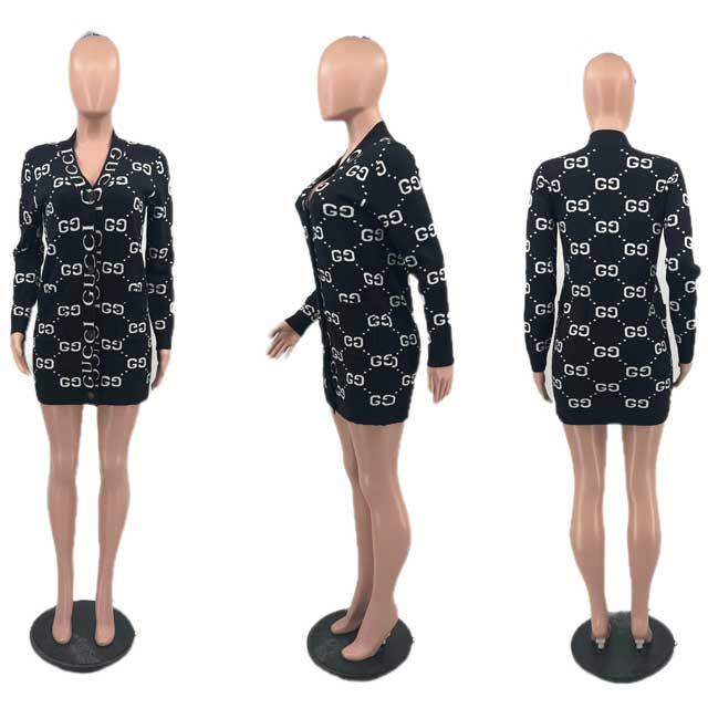 Knit Cardigan Sweater Dress