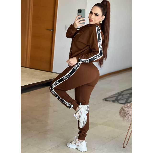 Letter Design Casual Jogging Suit