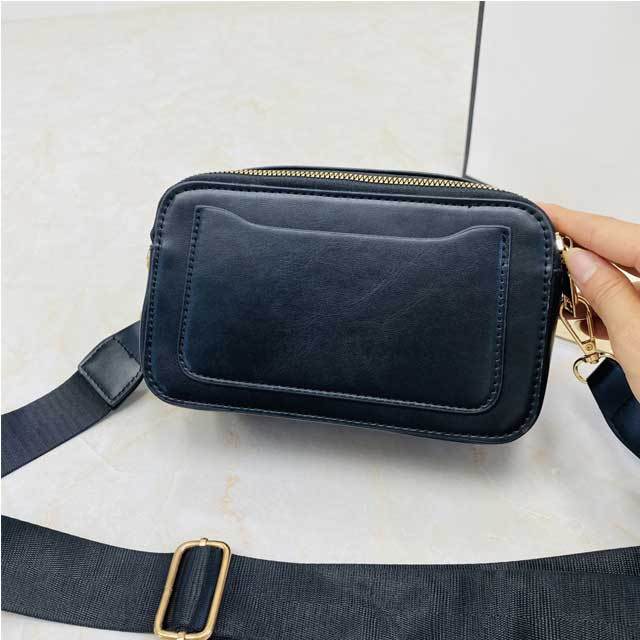 Leather Zipper Messenger Bag