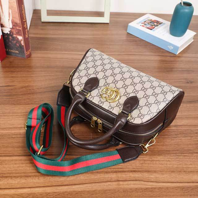 Leather Printed Crossbody Handbag