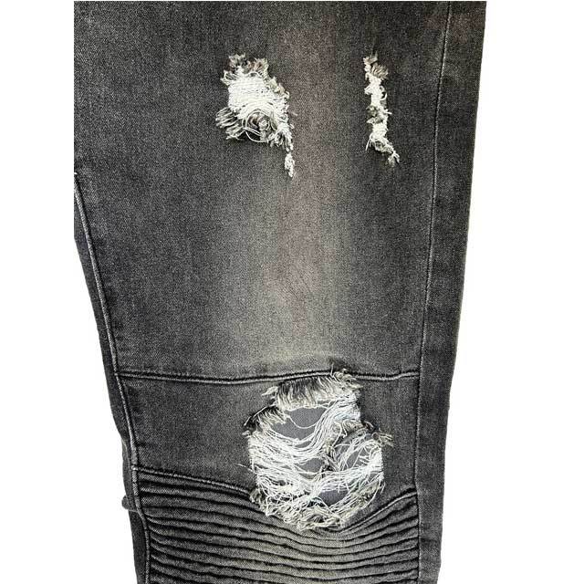 Ripped Skinny Moto Jeans