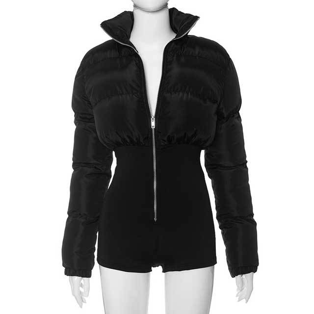 Zipper Puffer Romper