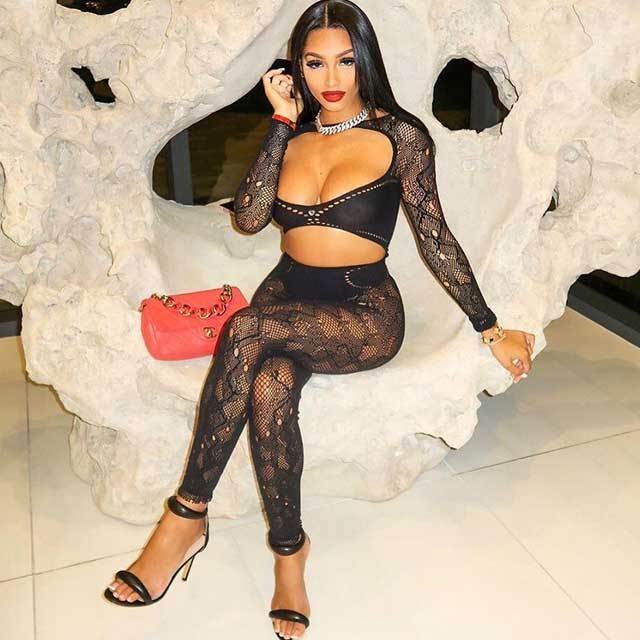 Hollow Out Lace Lingerie Jumpsuit