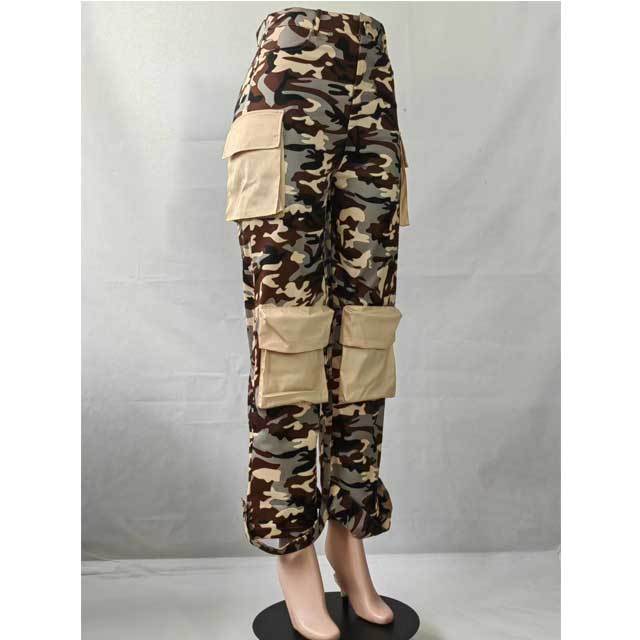 Multi Pockets Camo Cargo Pants