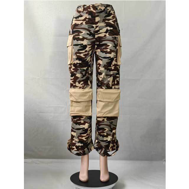 Multi Pockets Camo Cargo Pants