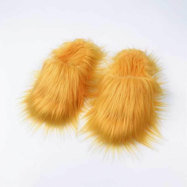 Candy Color Fuzzy Bedroom Slide Slippers