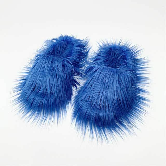 Candy Color Fuzzy Bedroom Slide Slippers