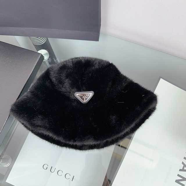 Faux Fur One Piece Bucket Hat