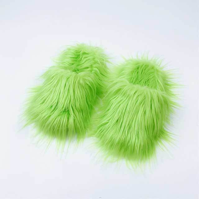 Candy Color Fuzzy Bedroom Slide Slippers