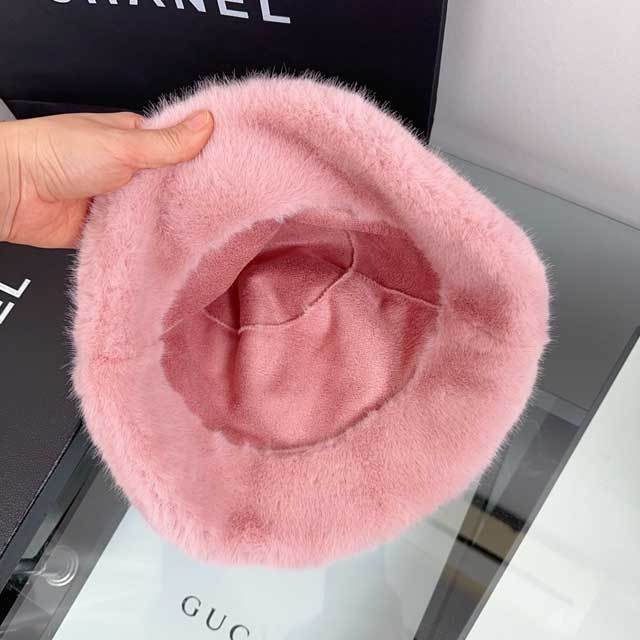 Faux Fur One Piece Bucket Hat