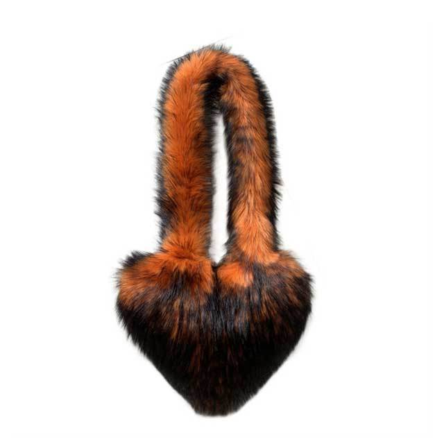 Shell Shaped Faux Fur Crossbody Bag