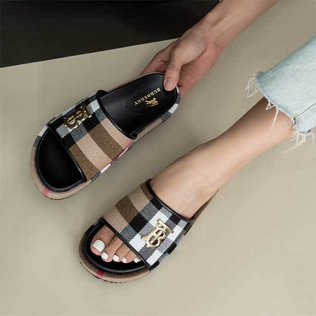 Plaid Printed Platform Flats Shoes