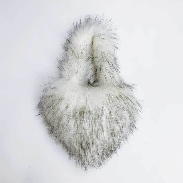 Shell Shaped Faux Fur Furry Purse